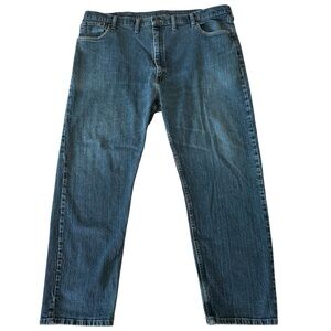 Wrangler Regular Fit Straight Leg‎ Men's 44x30 Denim Blue Jeans Pants Dark Wash